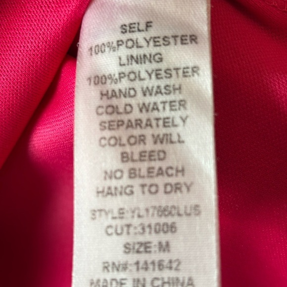 Lulu's Womens Dress Strappy Fit and Flare Mini Skater Hot Pink Size Medium - Picture 8 of 11